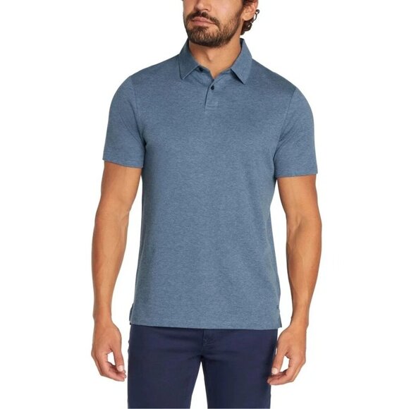 NEW Banana Republic Men's L Luxe Touch Performance Polo Shirt Blue - Picture 1 of 7